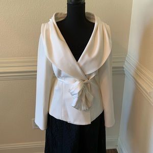 Cream wrap jacket